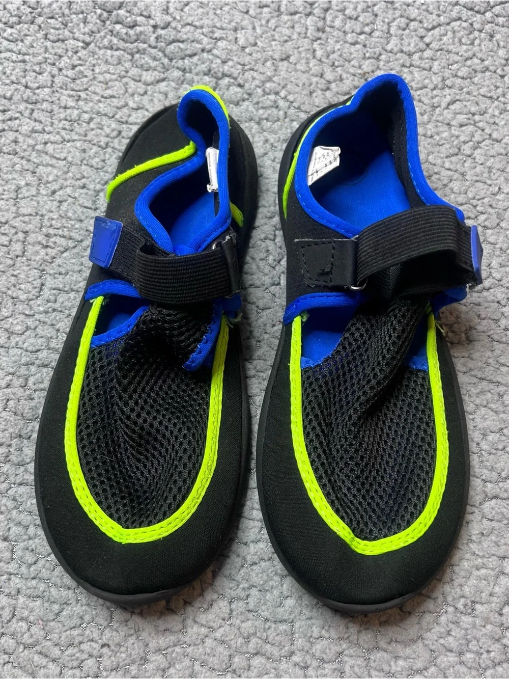 Wonder Nation Water Shoes Little Boys Size 4-5 Black And Green